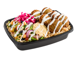 Falafel over rice